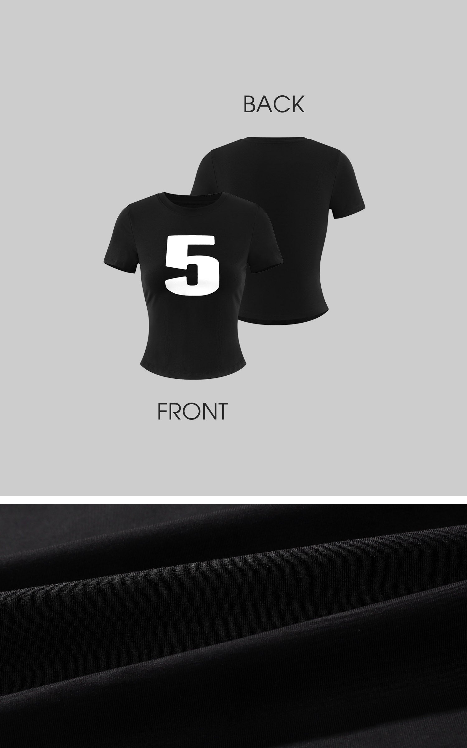 WARDEN EDGE Slim Cropped Number Print Tee