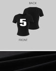WARDEN EDGE Slim Cropped Number Print Tee