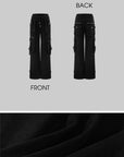 Rase le sol Multi-Pocket Utility Wide-Leg Cargo Pants