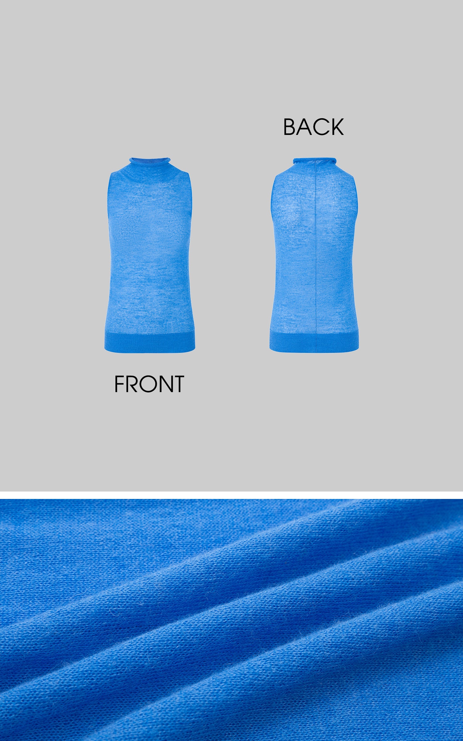 IAMXIAA Fitted Mock Neck Knit Tank