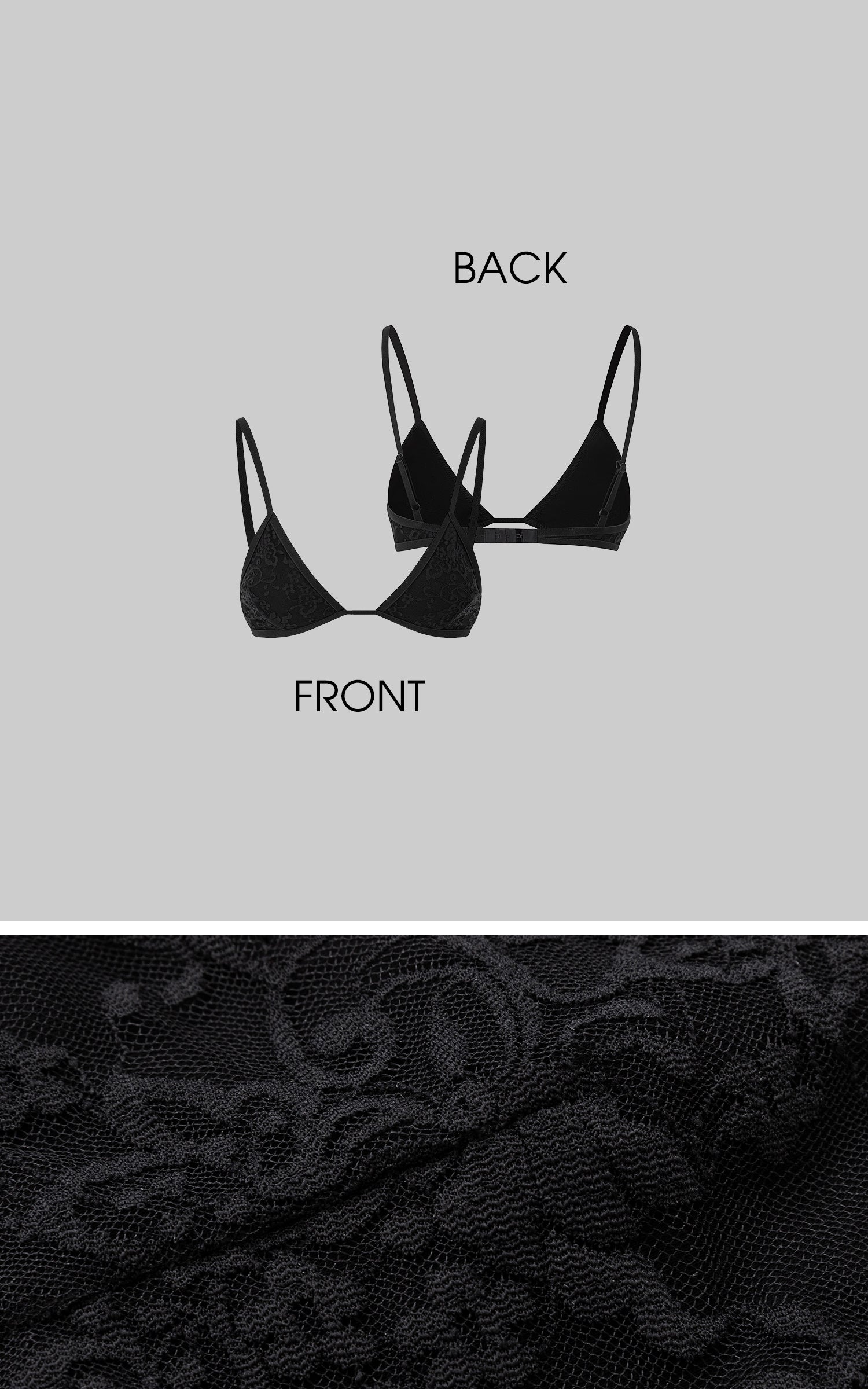 IAMXIAA Sheer Lace Triangle Bra