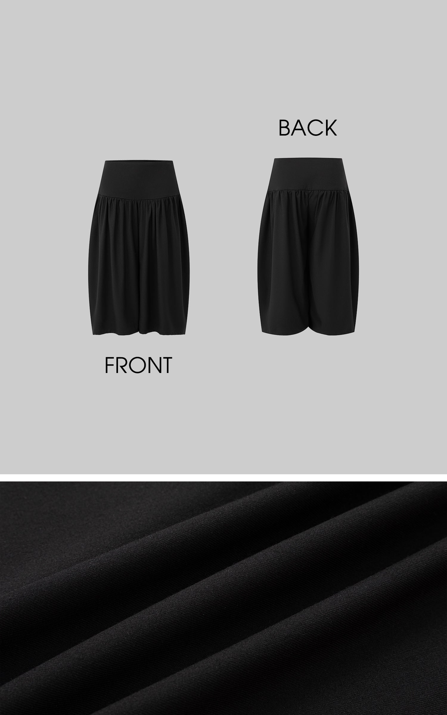 IAMXIAA Pantalon culotte ballon taille basse
