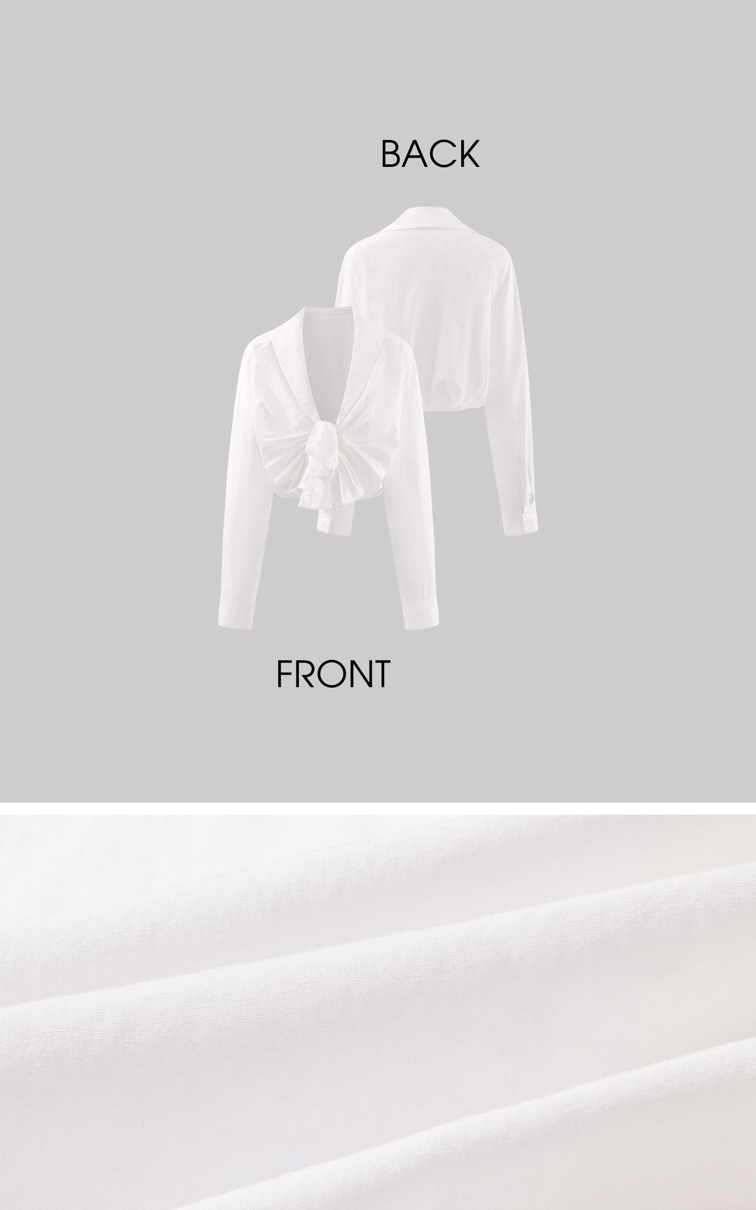 Rase Le Sol Tie-Front Deconstructed Cropped Shirt