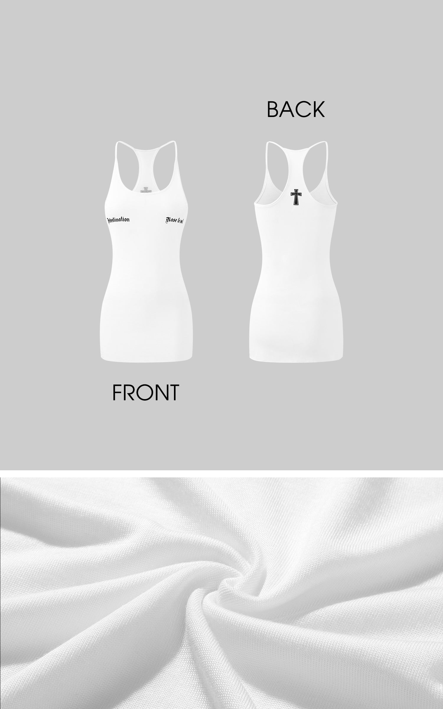 Rase le sol Fitted Jersey Racerback Tank - PINKPARKS