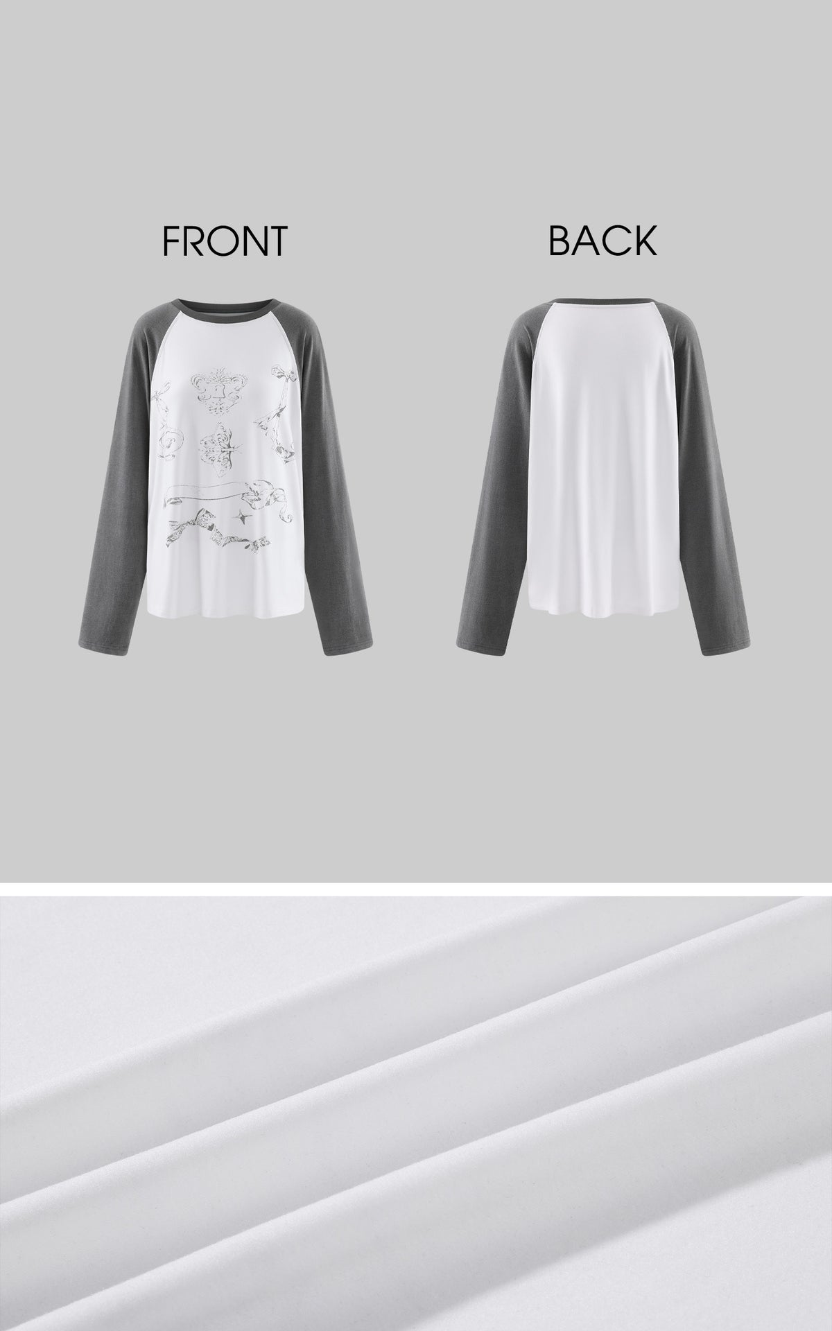 Rase le sol Faded Sketch Raglan Long Sleeve Top