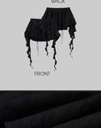 WARDEN EDGE Layered Ruffle Lace-Up Skirt