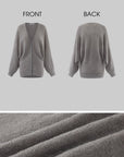 Hydrae Oversized Draped V-Neck Knit Cardigan