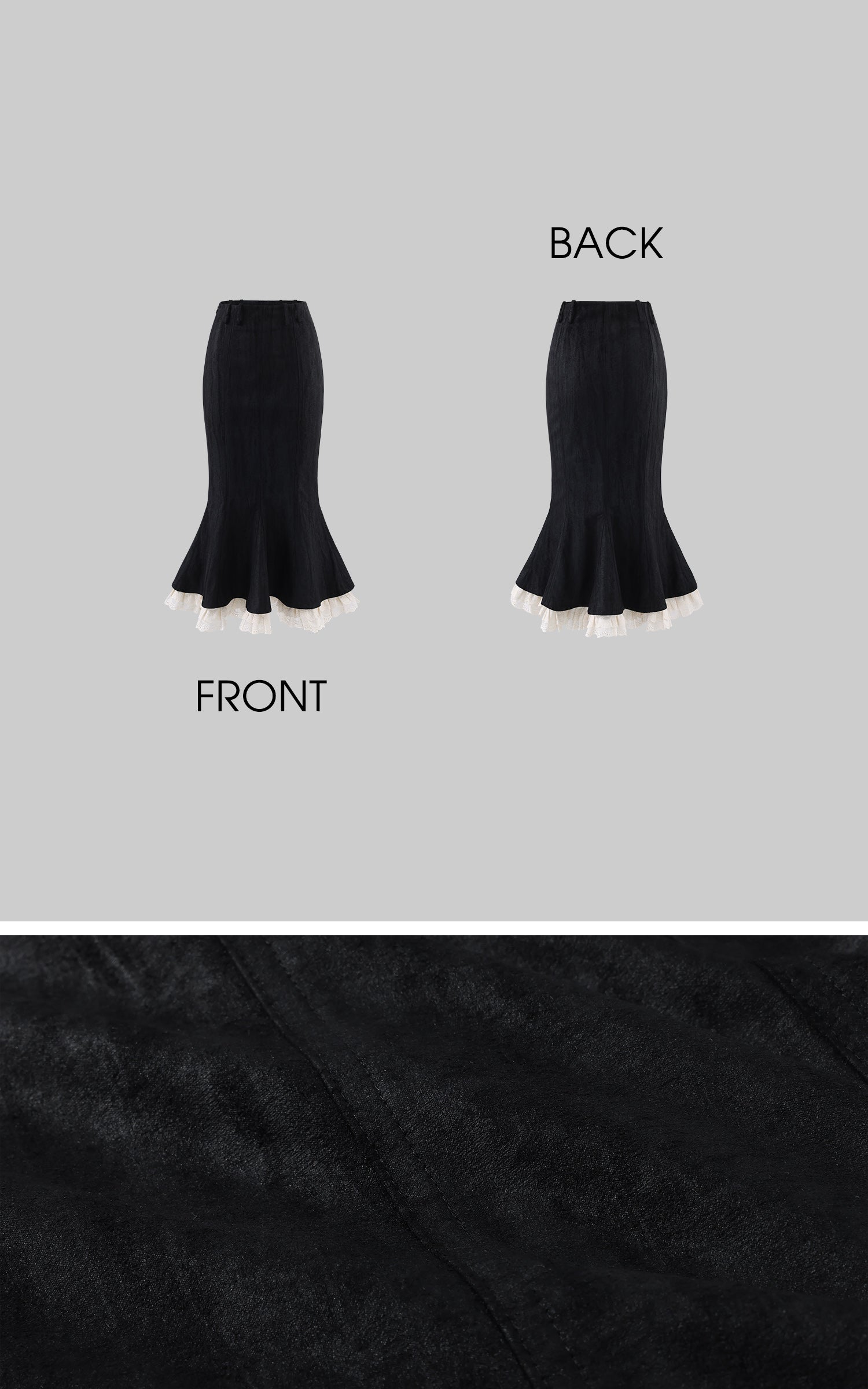 Rase le sol Lace-Trim Mermaid Skirt
