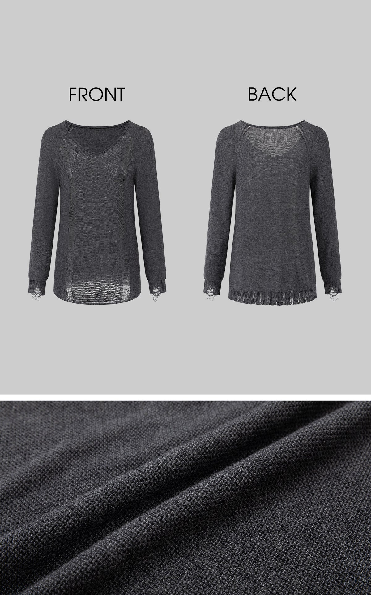 IAMXIAA Distressed Open Knit Oversized Sweater