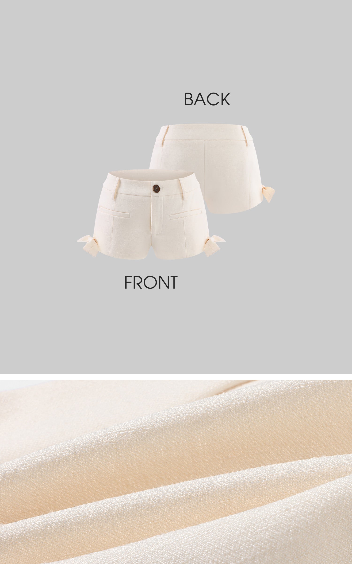 Hydrae Button Front Open Back Top &amp; Mini Shorts Set