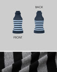 IAMXIAA Striped High-Neck Knit Top