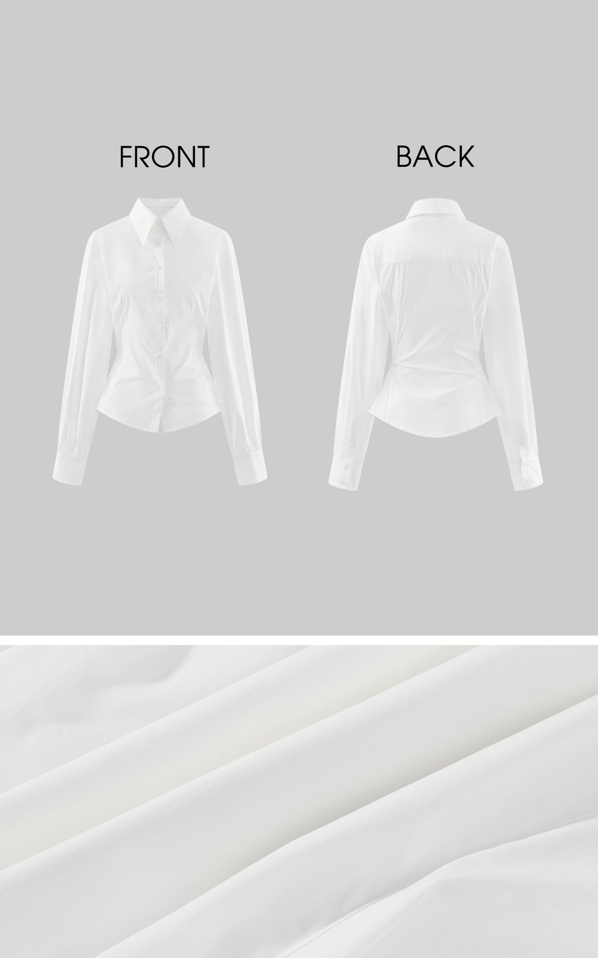 WARDEN EDGE Sculpted-Waist Point-Collar Shirt