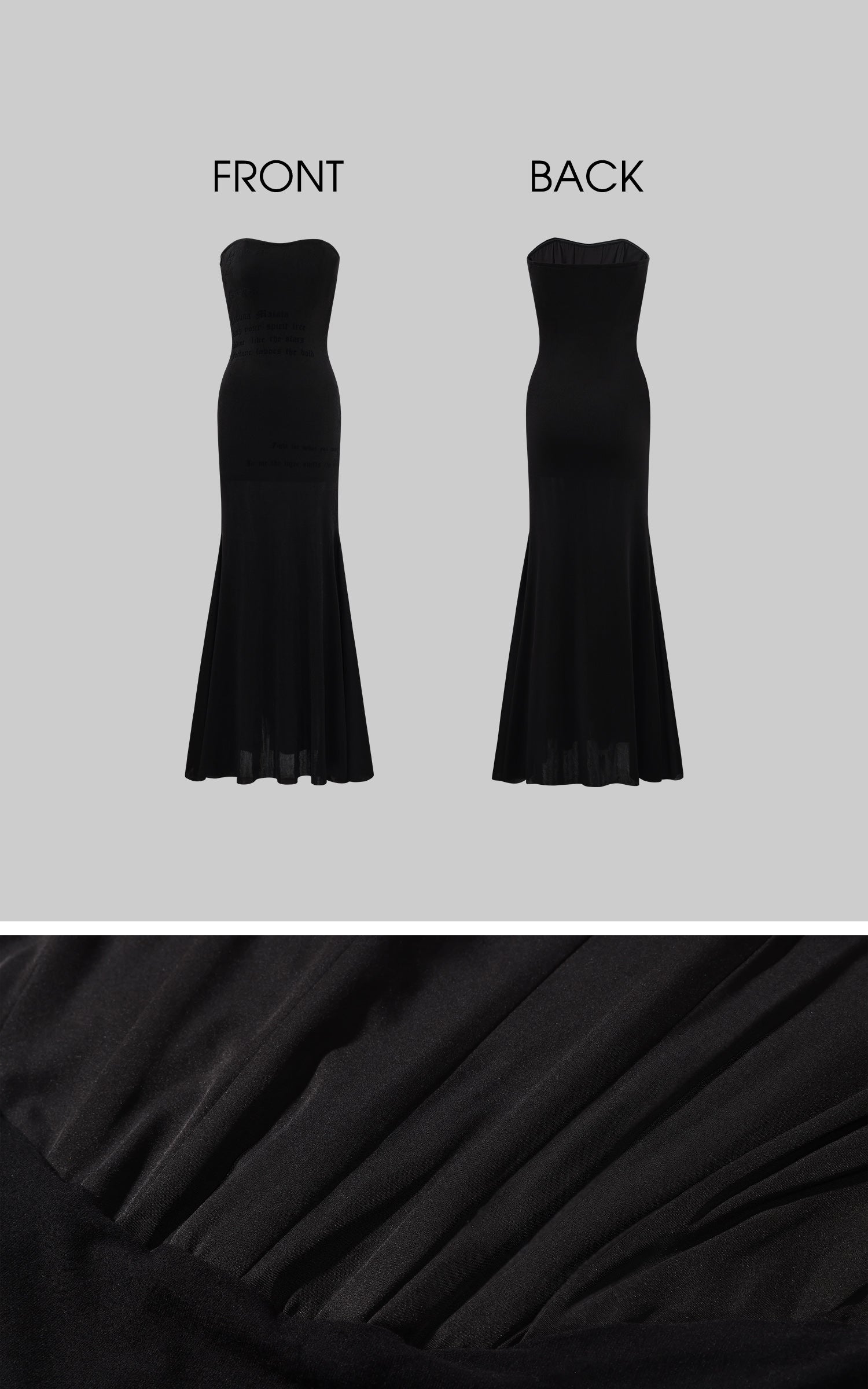 Rase le sol 레이어드 케이프 자켓과 피쉬테일 스트랩리스 드레스 세트