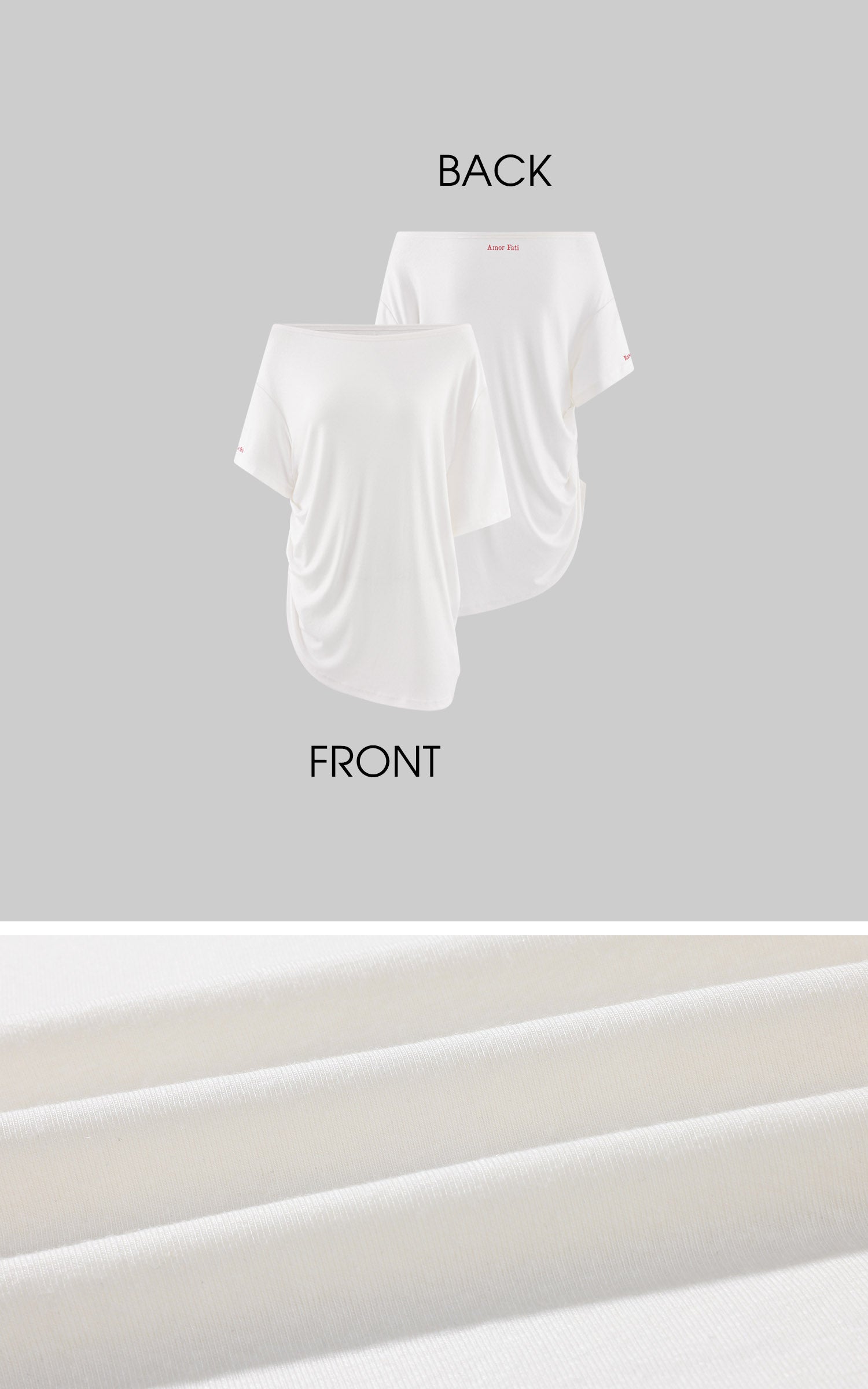 Rase le sol Asymmetric Drape Off-Shoulder Top