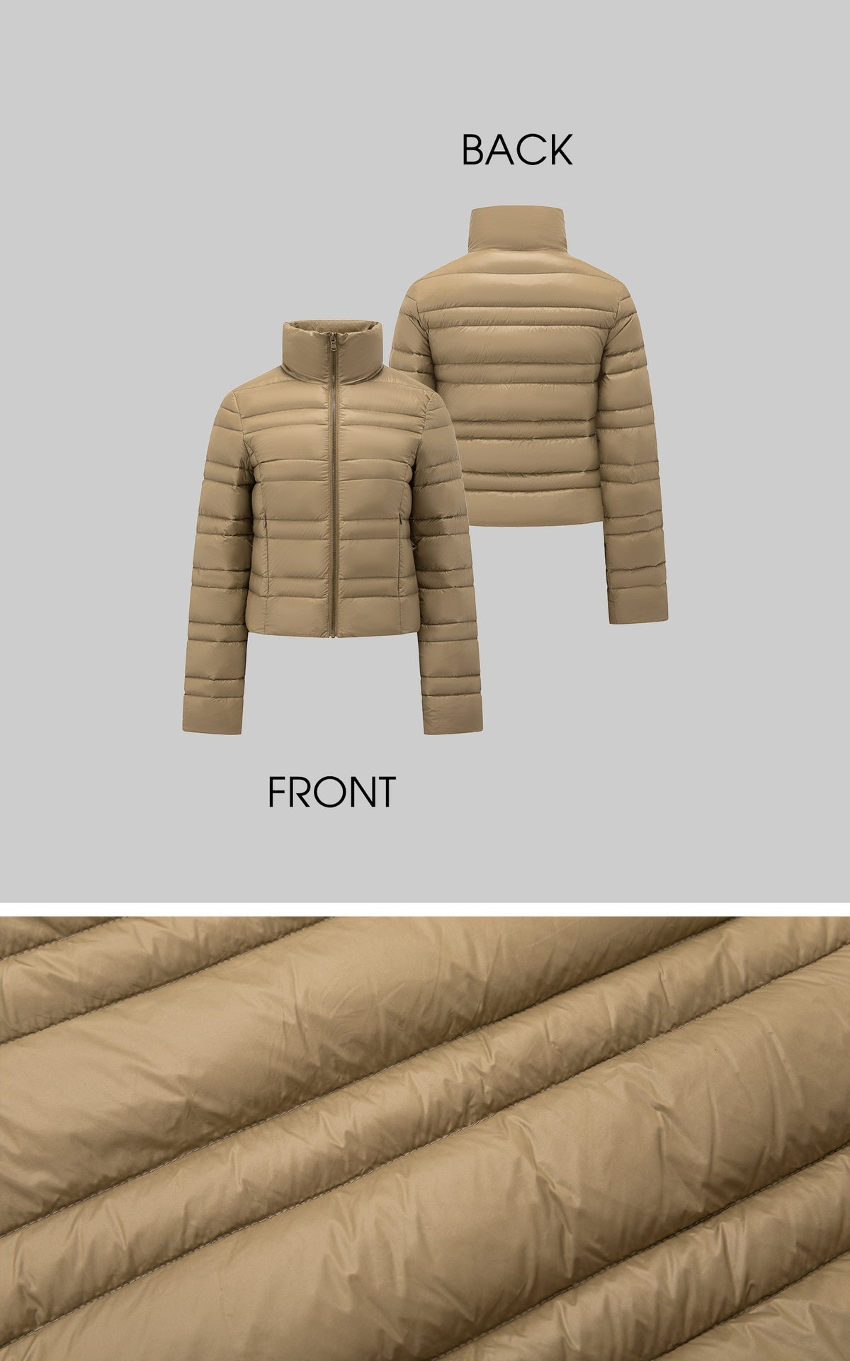 IAMXIAA Quilted Puffer Jacket with Faux Fur Scarf