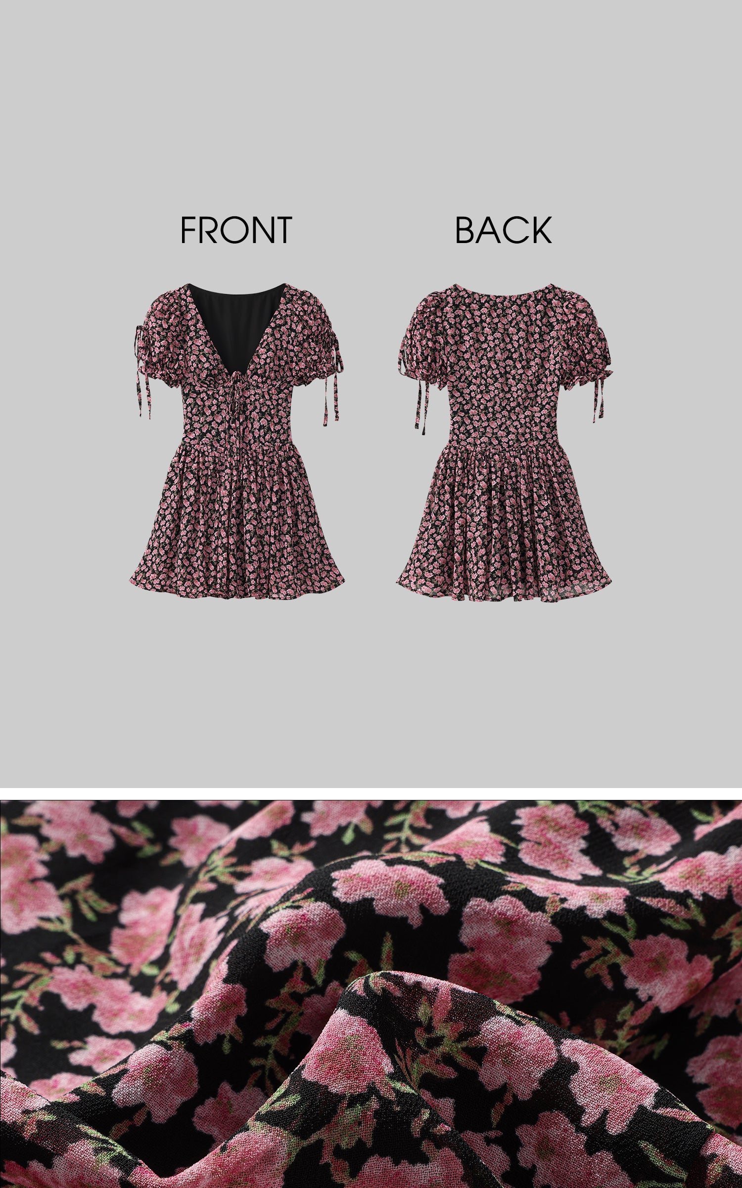 DreamyNerd Rosy Bloom Mini Dress - PINKPARKS