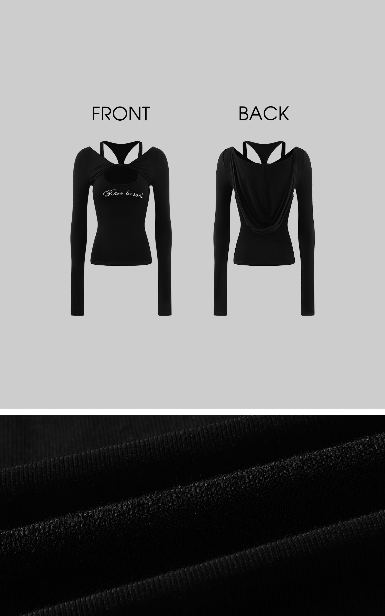 Rase le sol Deconstructed Long-Sleeve Shrug and Racerback Tank Set
