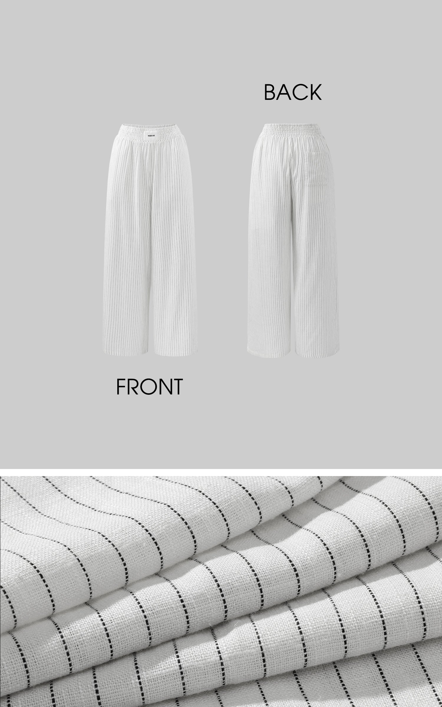 WARDEN EDGE Striped Wide-Leg Pants - PINKPARKS