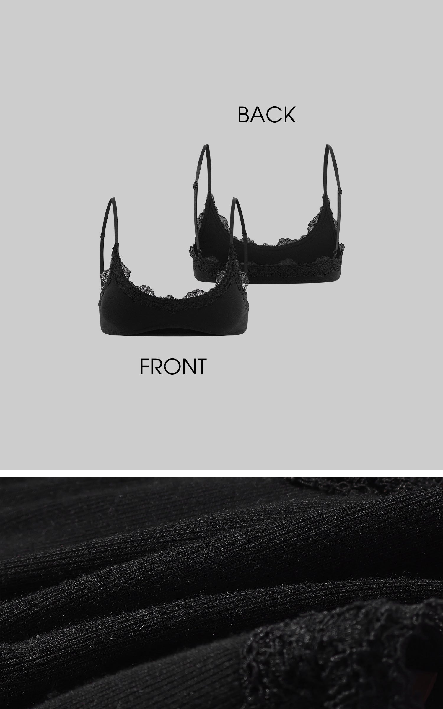 Rase le sol Lace Bra Layered Racerback Fitted Tank Top Set
