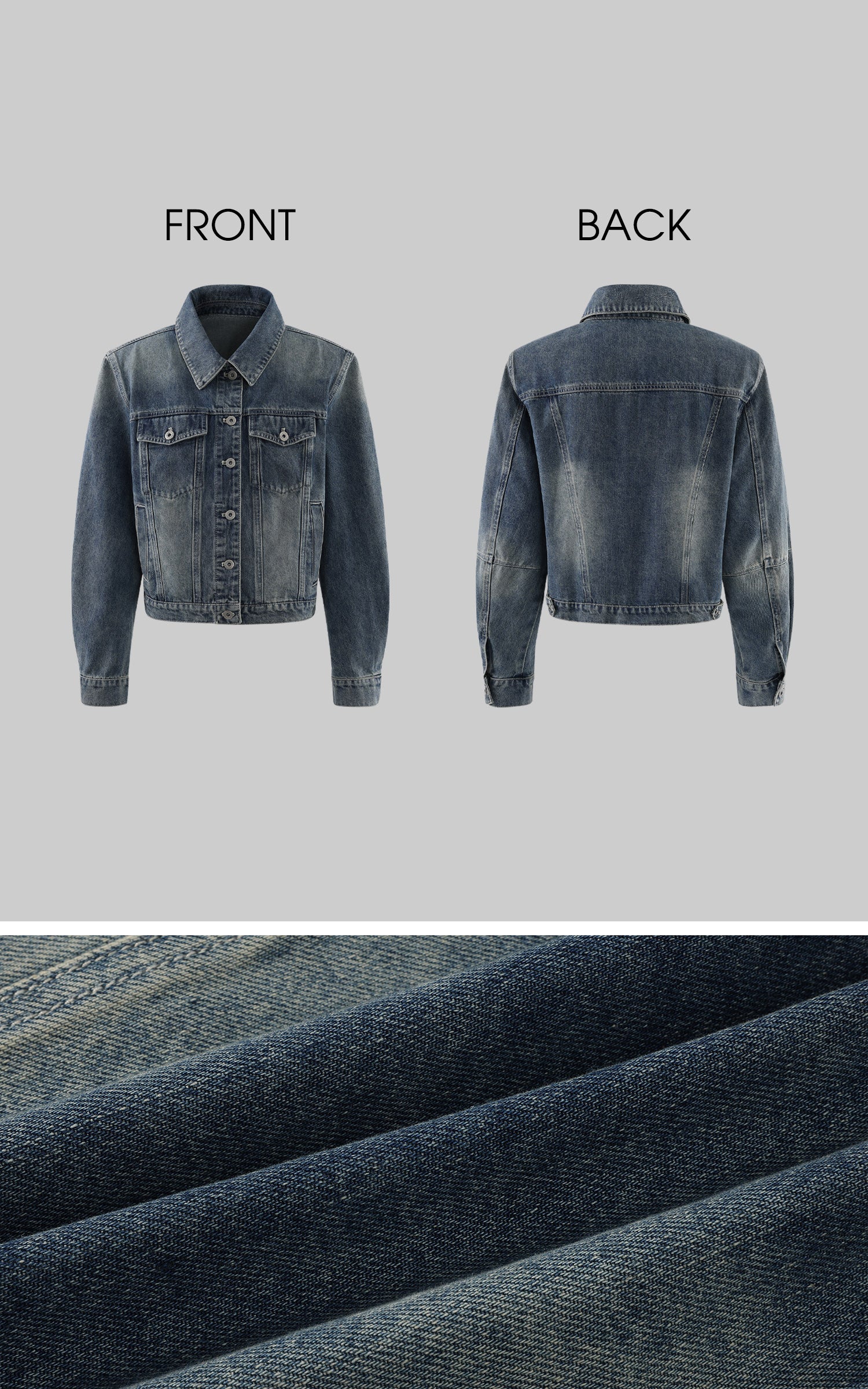 WARDEN EDGE Vintage Wash Structured Denim Jacket