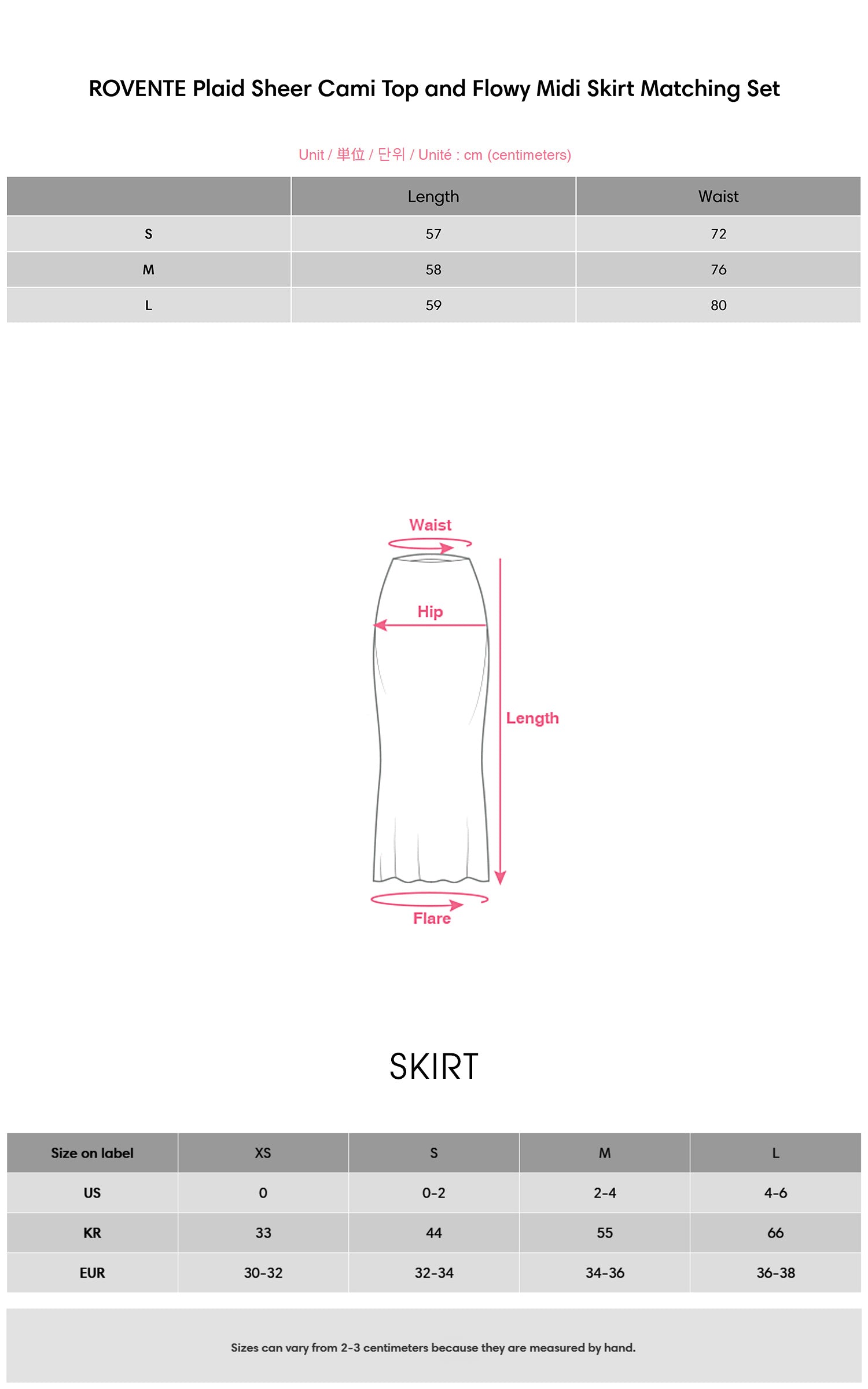 ROVENTE Plaid Sheer Cami Top and Flowy Midi Skirt Matching Set - PINKPARKS