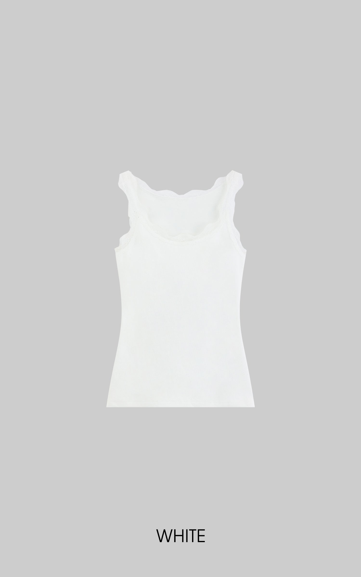 WARDEN EDGE Lace-Trim Ribbed Tank Top