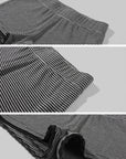 Rase le sol T-shirt graphique à épaules dénudées & Ensemble tricoté rayé Short