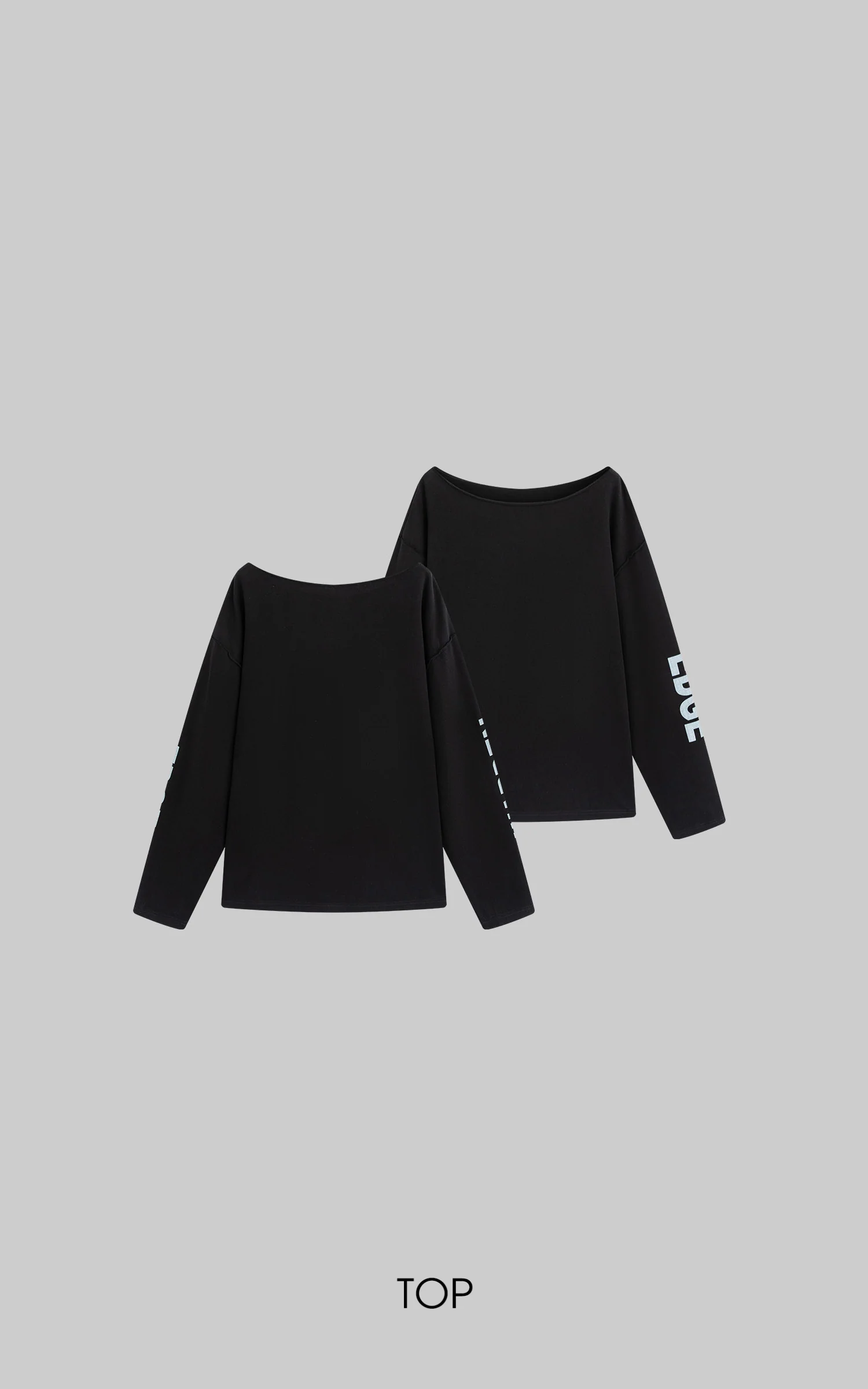 WARDEN EDGE Asymmetrical Off-Shoulder Long Sleeve Top - PINKPARKS