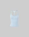 IAMXIAA Scoop Neck Racerback Fitted Tank Top