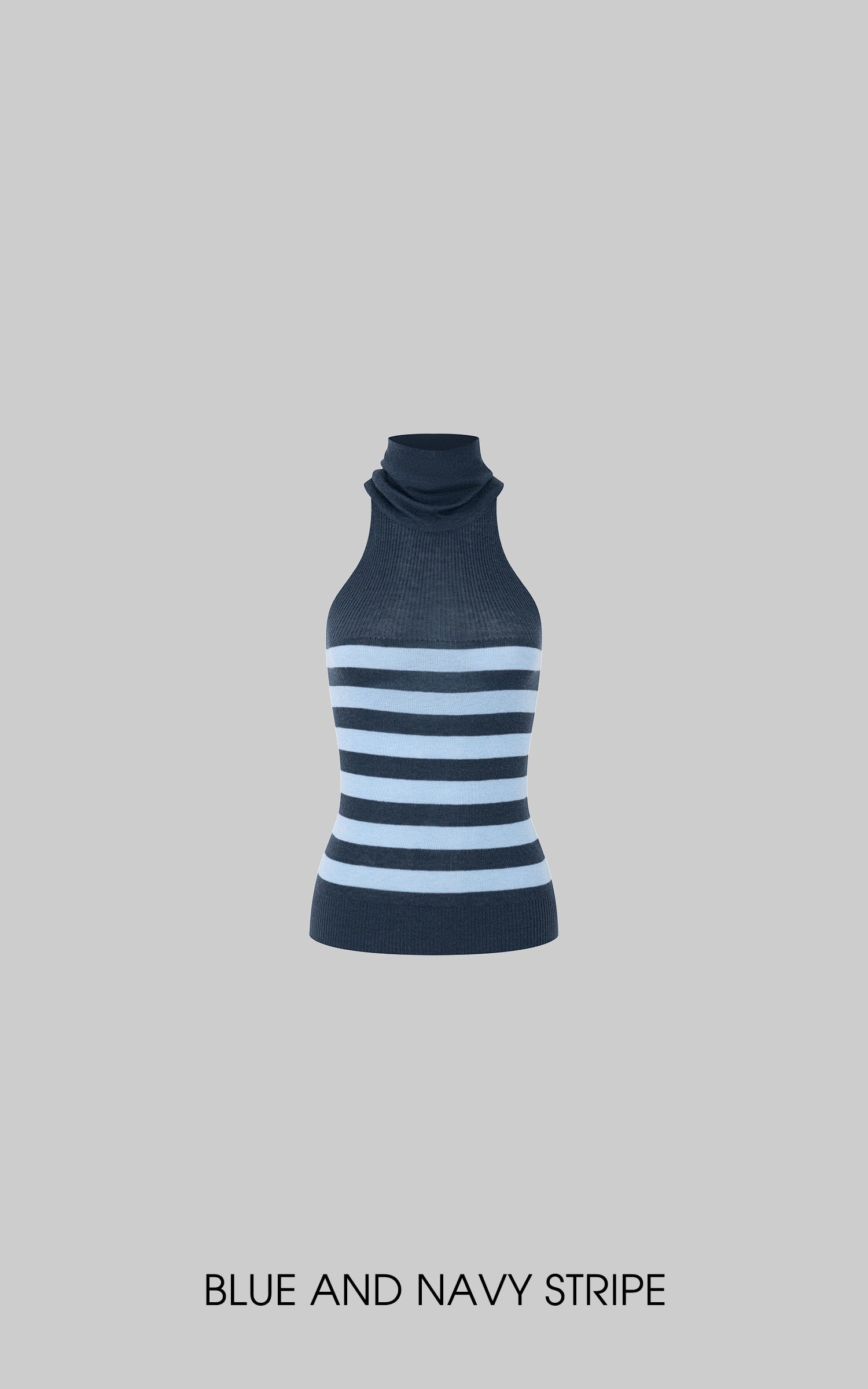 IAMXIAA Striped High-Neck Knit Top