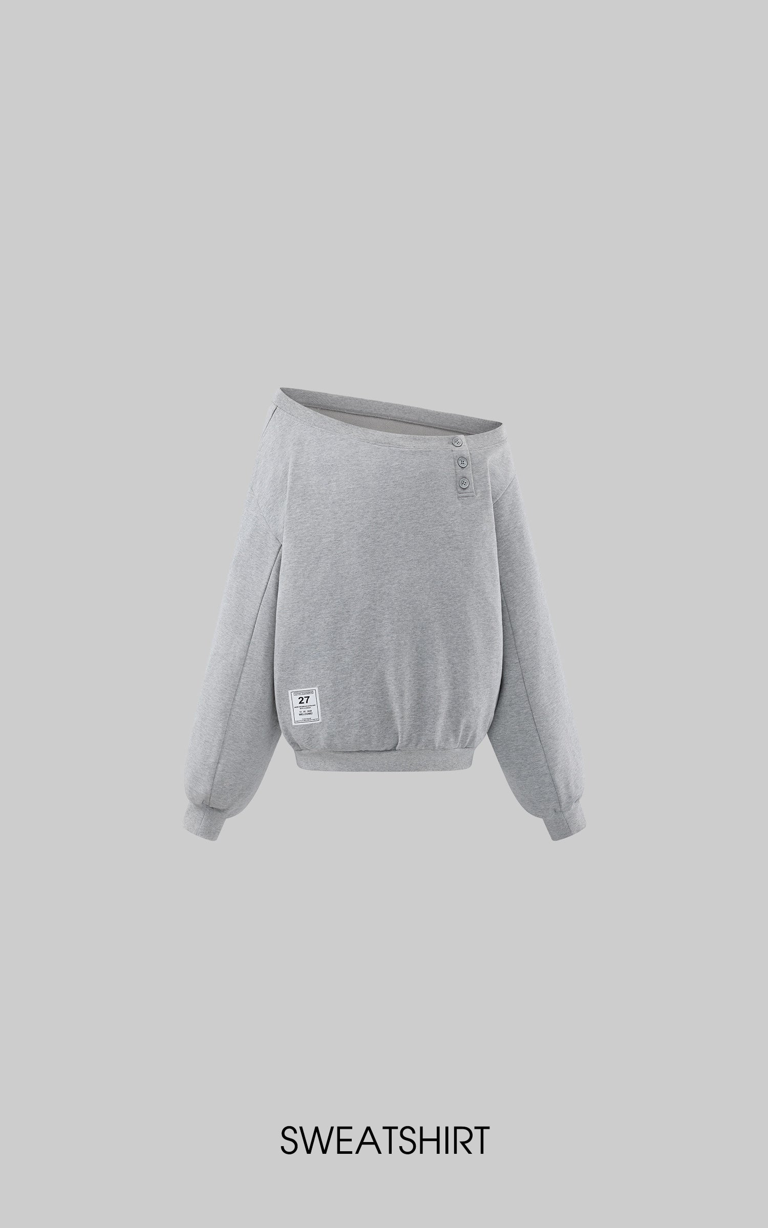 WARDEN EDGE Sweat-shirt déstructuré asymétrique à une épaule