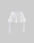 WARDEN EDGE Lace Panel Pleated Mini Skirt
