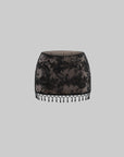 ROVENTE Sheer Draped Two-Piece Set Top and Skirt