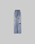 Rase le sol Pantalon en denim à jambes larges déstructuré