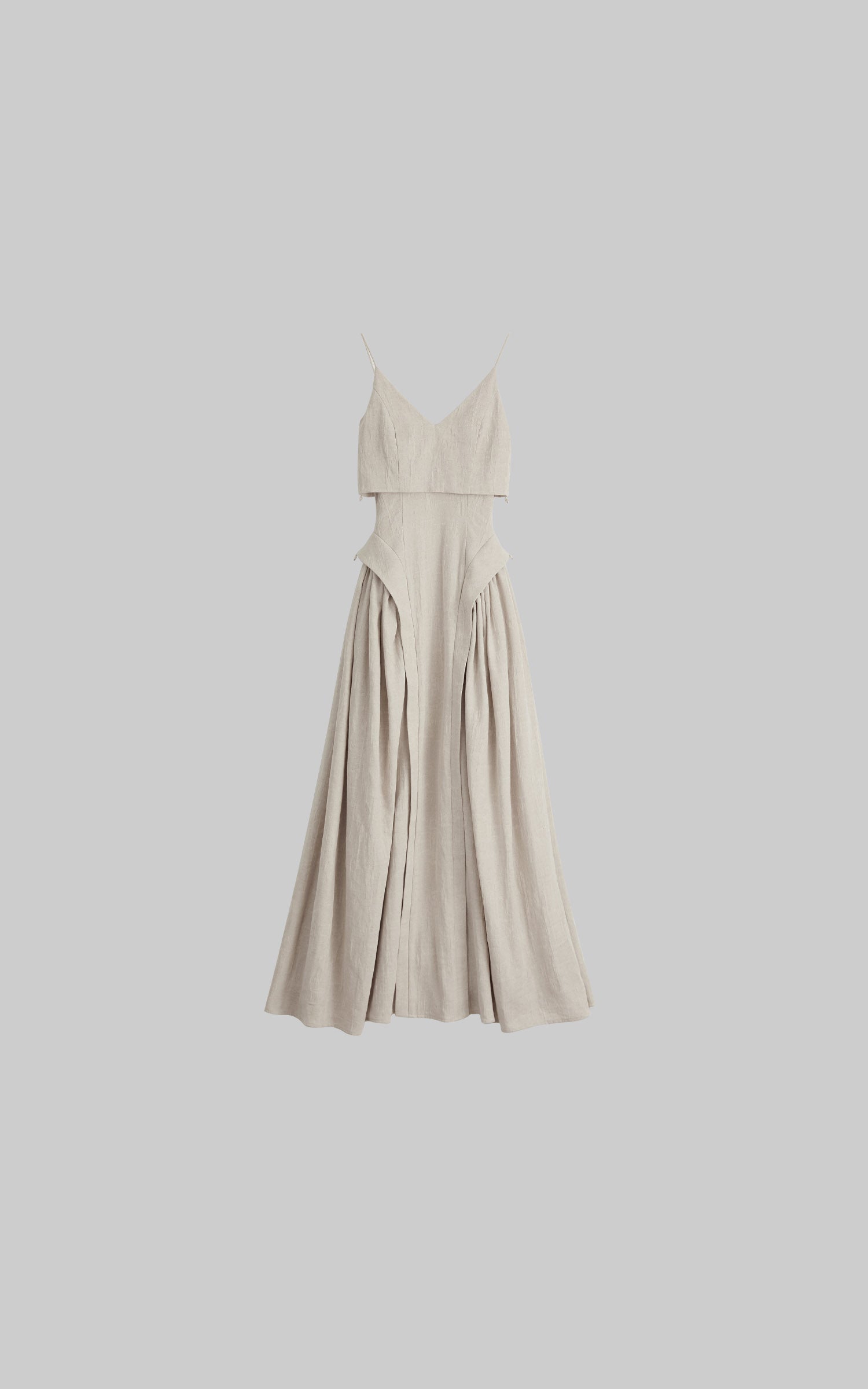 DOINDULGE Faux Two-Piece V-Neck Camisole Maxi Dress