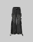 Rase le sol Deconstructed Cargo Pants with Strap Detailing - PINKPARKS