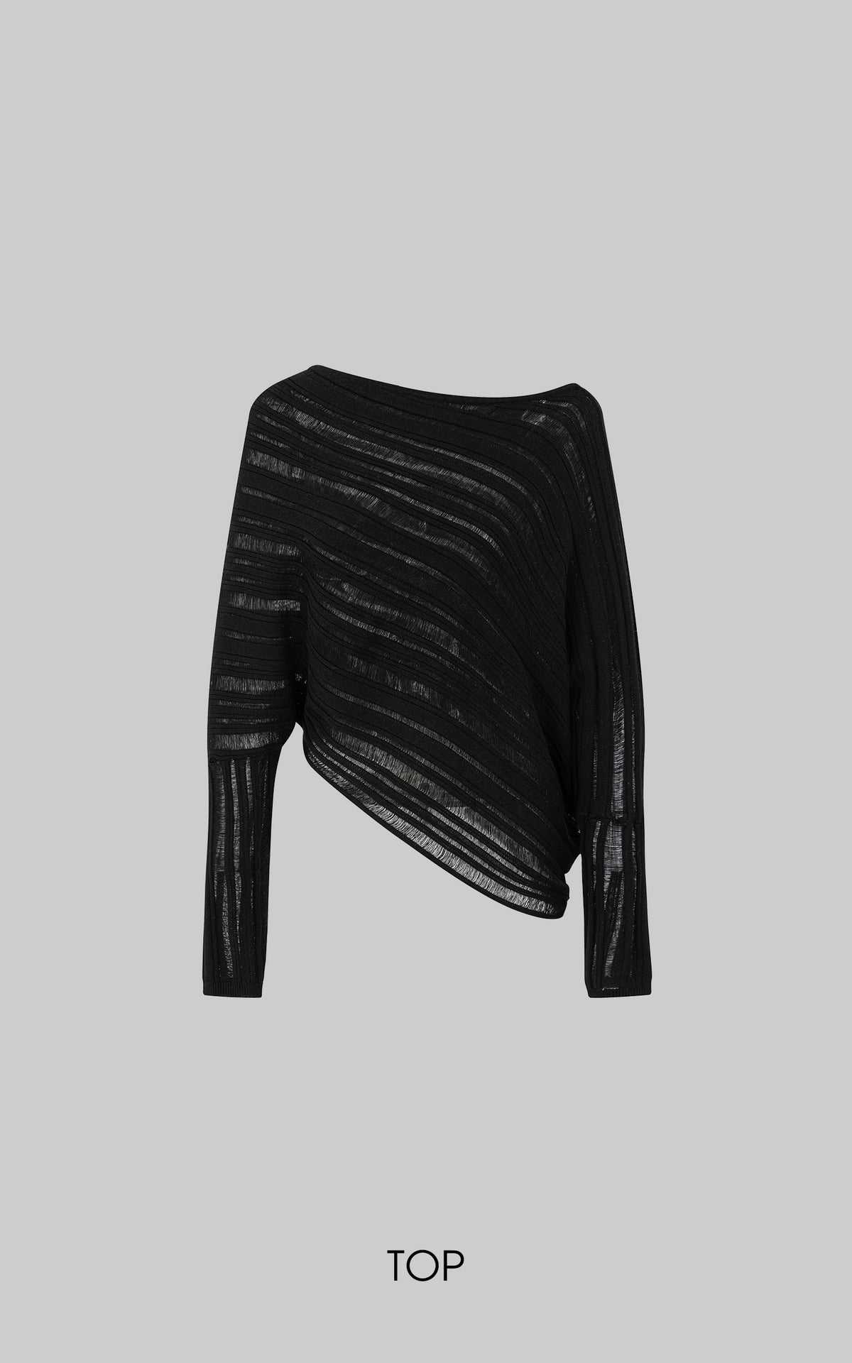 IAMXIAA Asymmetric Off-Shoulder Sheer Knit Top &amp; Maxi Skirt Set