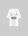 WARDEN EDGE ボクシンググローブ グラフィック オーバーサイズ Tシャツ