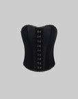 Low pixel Black Hook-Front Strapless Corset Top
