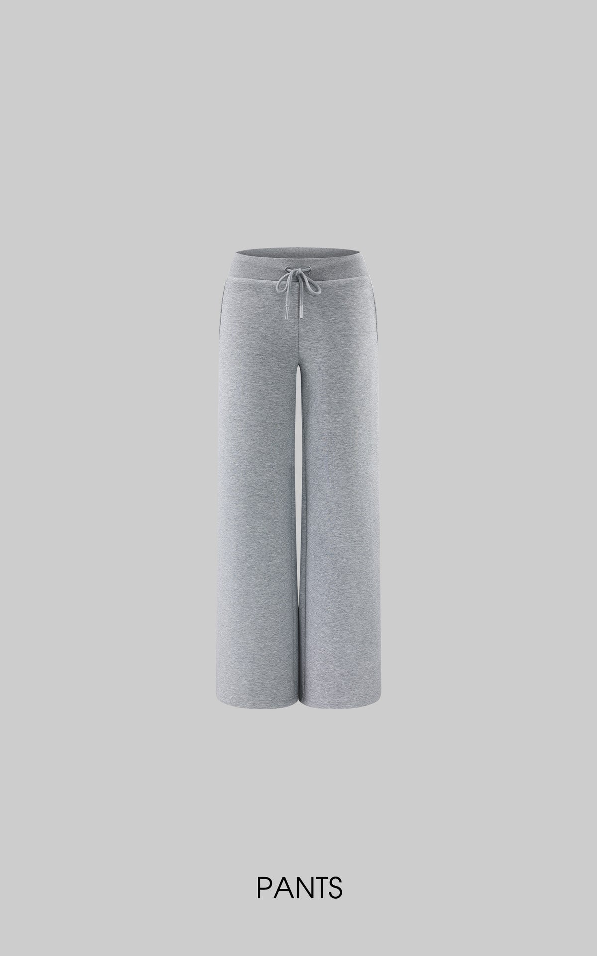 Hydrae Soft Grey Oversized Zip Hoodie &amp; Wide-Leg Drawstring Sweatpants Two-Piece Set
