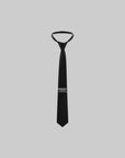WARDEN EDGE Embroidered Zip-Up Skinny Tie