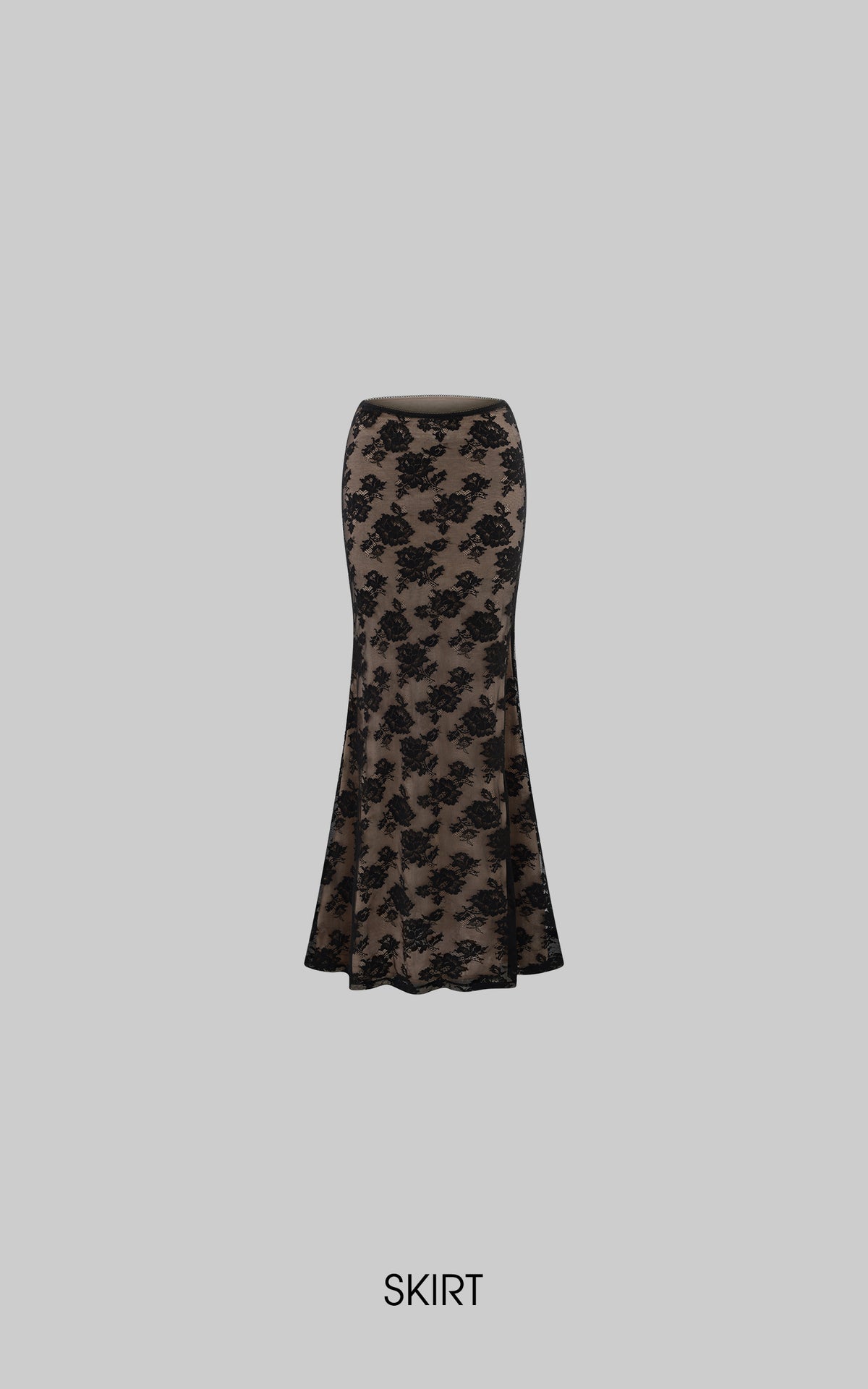 ROVENTE Floral Lace Shirt &amp; Maxi Skirt Set