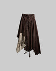 DOINDULGE Layered Asymmetric Skirt with Braided Rope Detail
