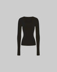 Rase le sol Essential Long Sleeve Scoop Neck T-Shirt