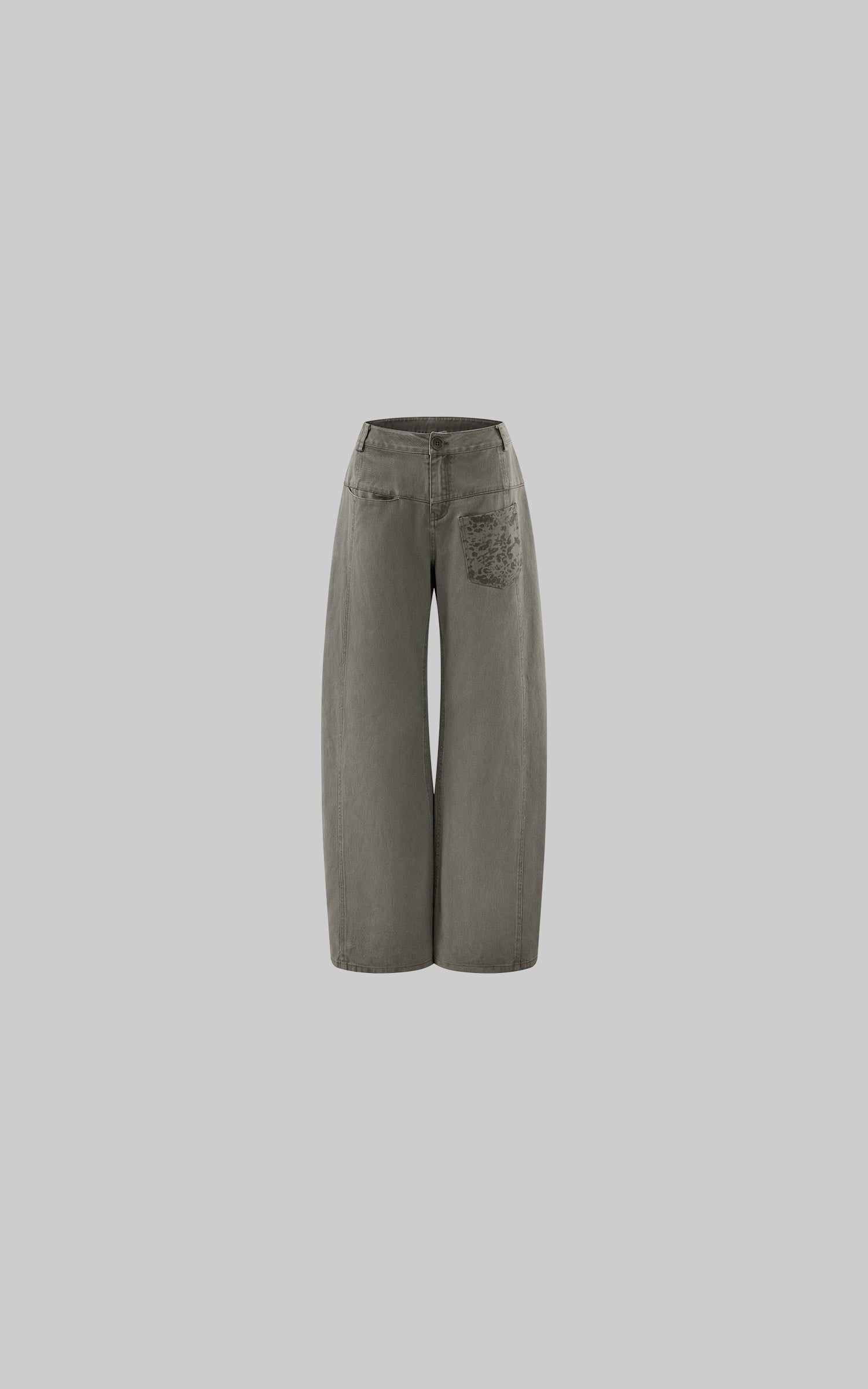 Rase le sol Pantalon large à motif léopard