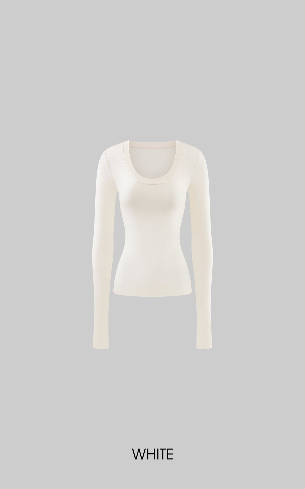 Rase le sol Essential Long Sleeve Scoop Neck T-Shirt