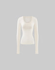 Rase le sol Essential Long Sleeve Scoop Neck T-Shirt