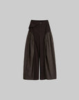 DOINDULGE Asymmetric Paneled Relaxed Wide-Leg Pants
