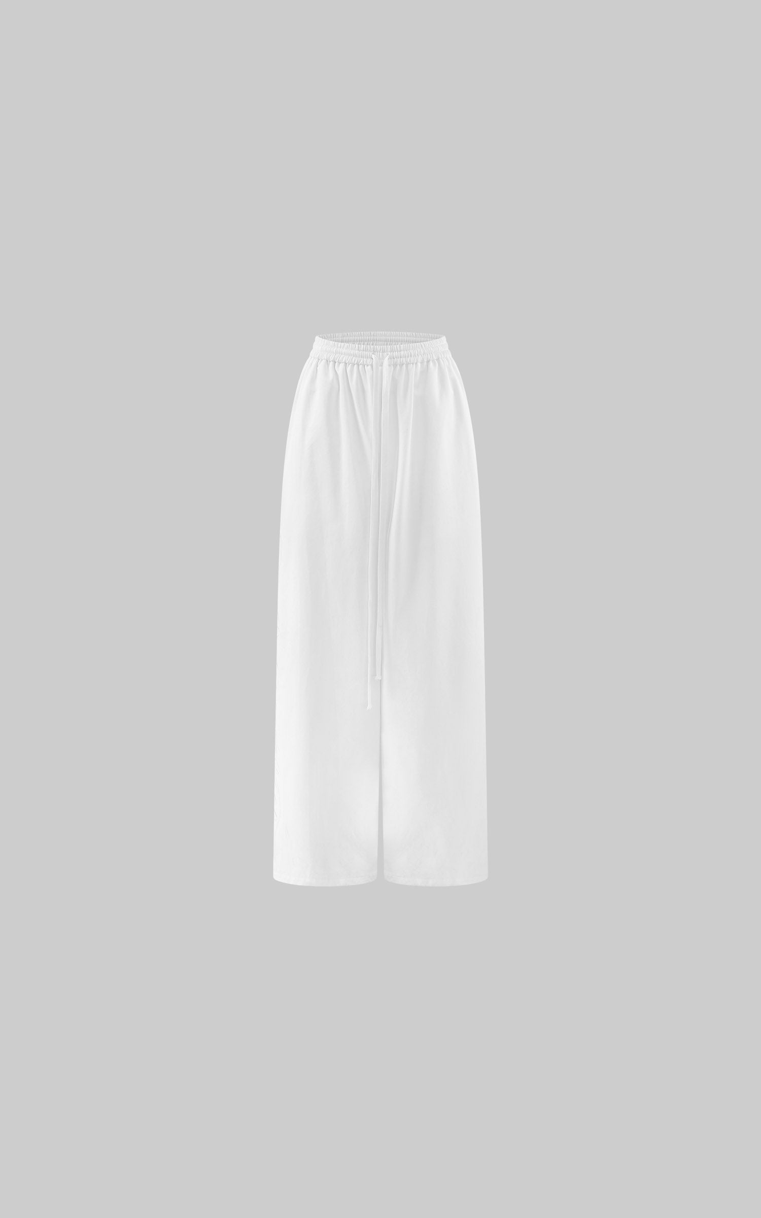 Rase le sol Embroidered Wide-Leg Drawstring Pants