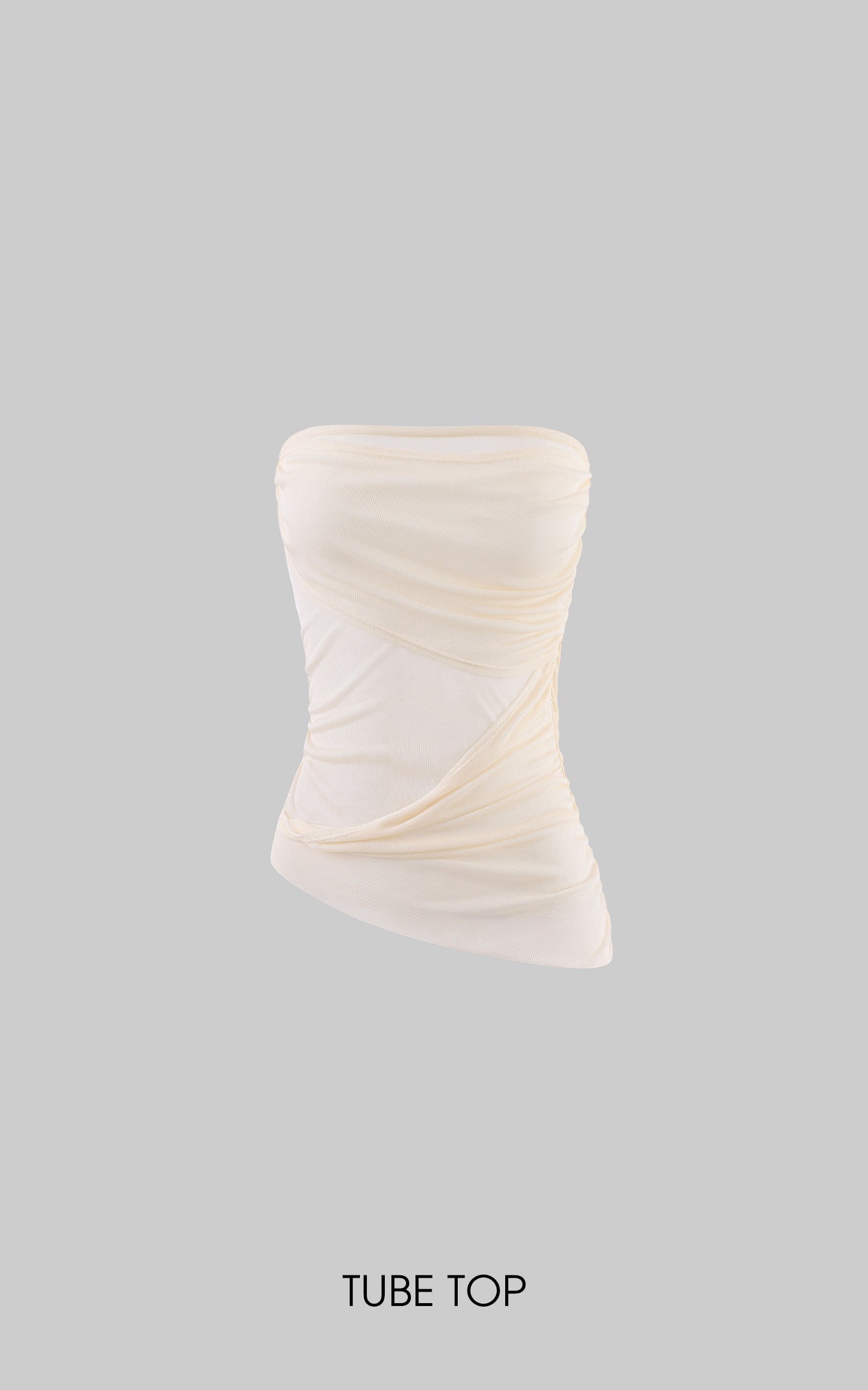Rase le sol Draped Tube Top &amp; Layered Tulle Skirt Set
